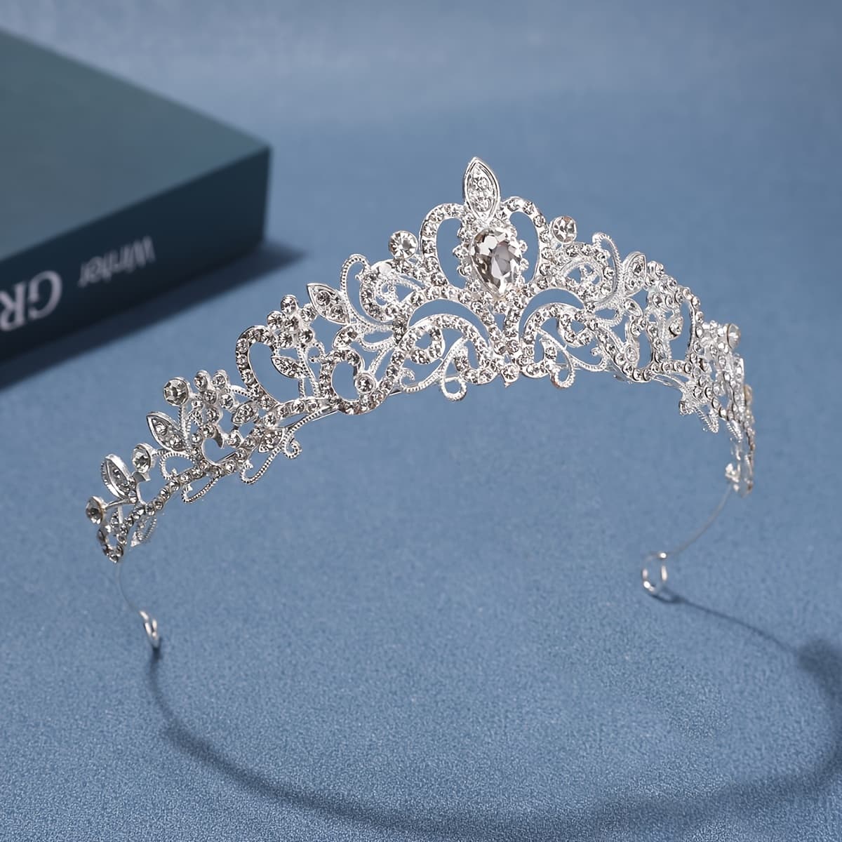 TEMU 1 European And Crown Elegant Headdress Dress Veil Hair Additions Princess Birthday Party Gift Hair Additions Performance Costume Additions Crown