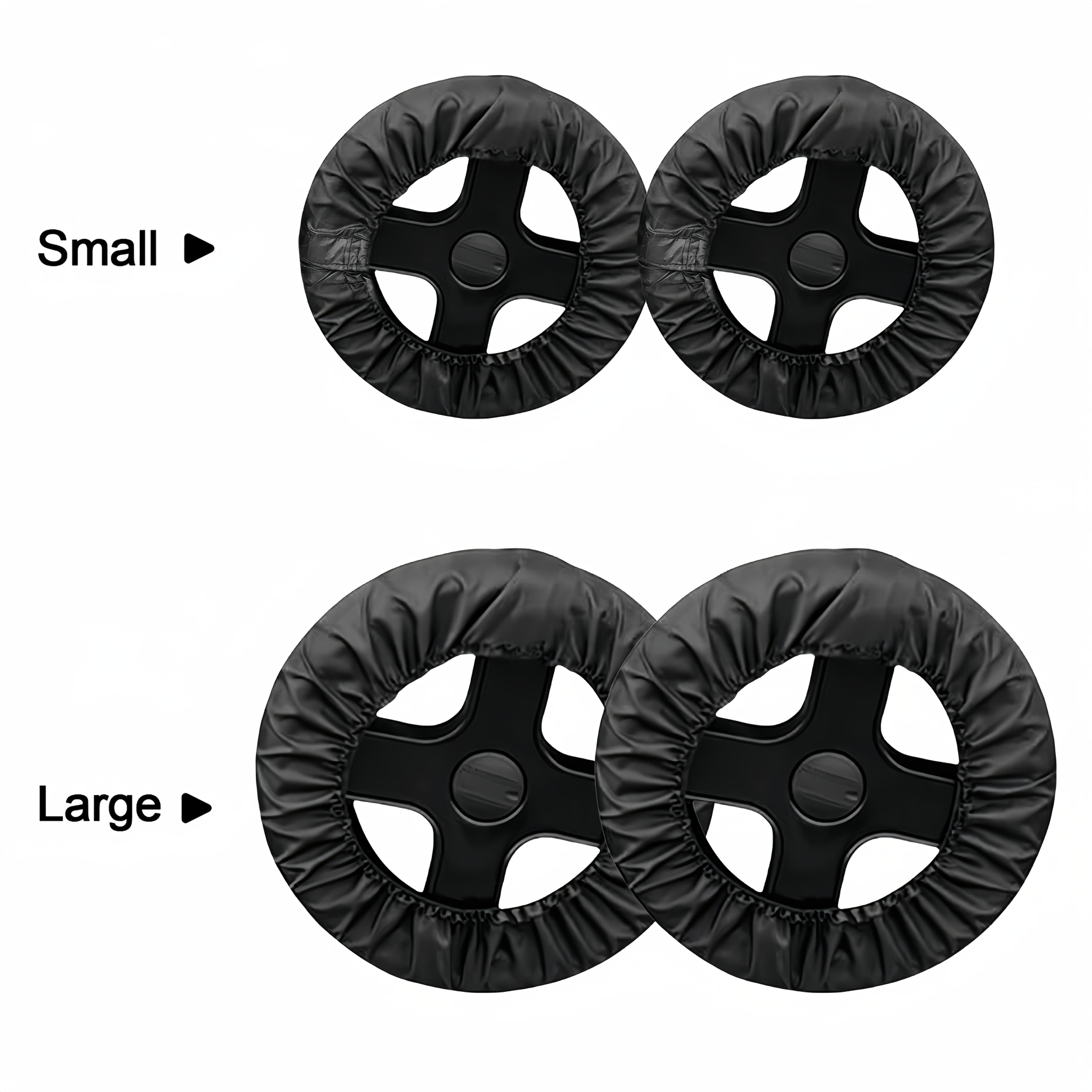 TEMU 4pcs Set - Stroller Wheel Cover, Made Of Polyester Fiber Material, For Going Out And Coming Back To Keep The House Clean, Suitable For Wheels Ranging From 6.7 Inches To 10.2 Inches In Size