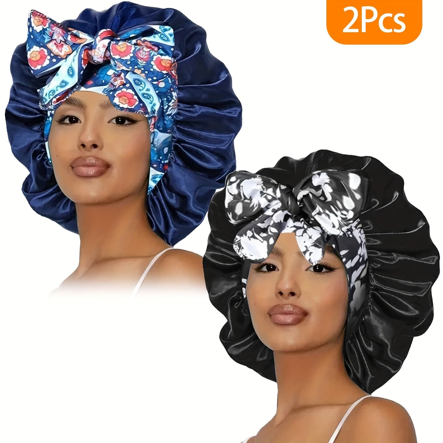 TEMU 2 Pack Women's Adjustable Sleeping - Protection Bonnet For Night, Shower & Home Use, Options