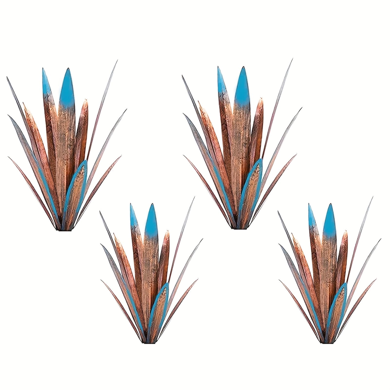 TEMU 4pcs Metal Agave Sculptures, Hand-painted Iron Decor, Valentines Decorations, Valentine's Day, Easter Decorations, & , Home Decor & Accessories, Garden Lawn Ornament, Great Gift For