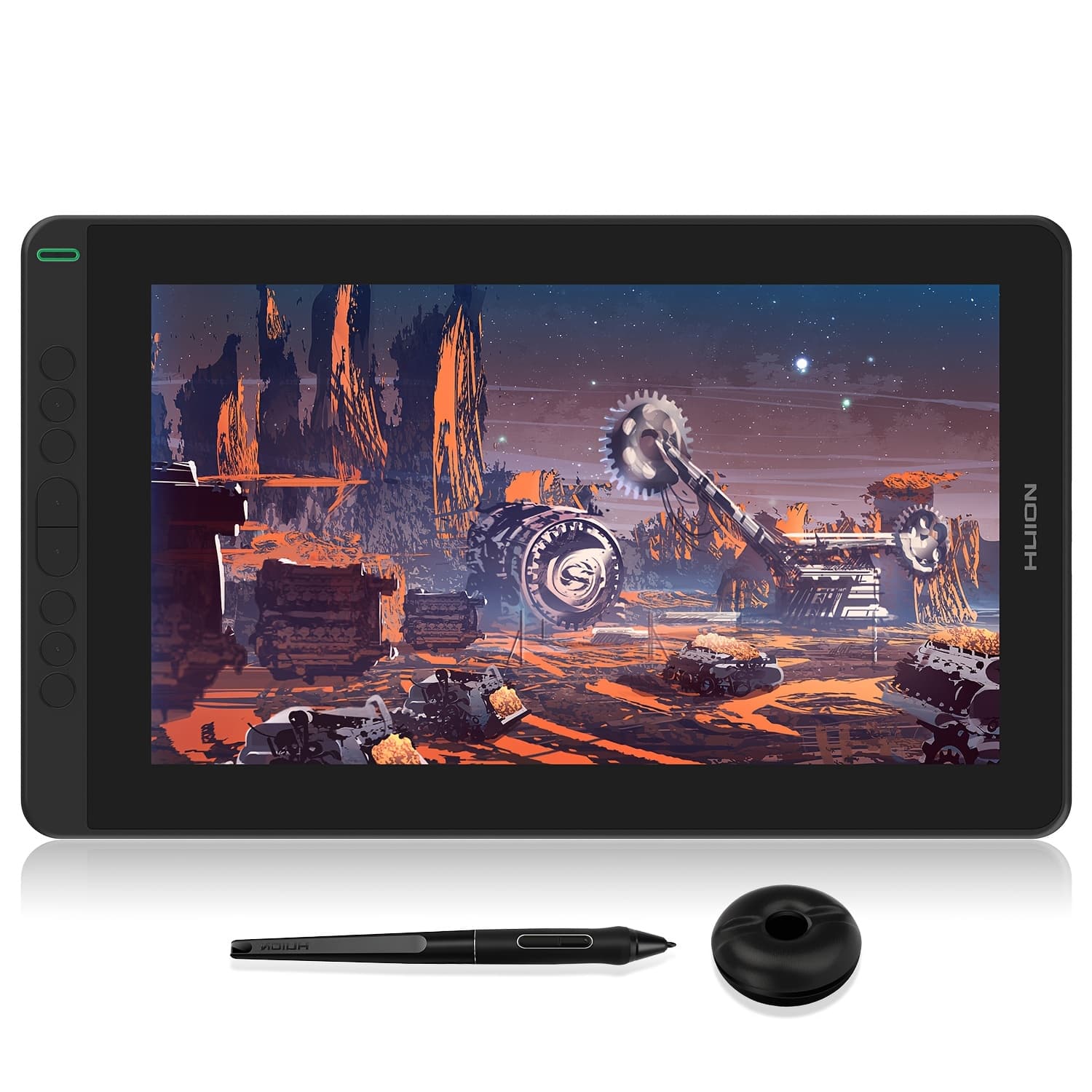 TEMU Huion 13 Full-laminated Drawing Tablet With Screen, Tablet With Battery-free Stylus, 13.3-inch Graphic Drawing Monitor For Design, Editing, Illustration, Work With , Pc & Mobile, Black