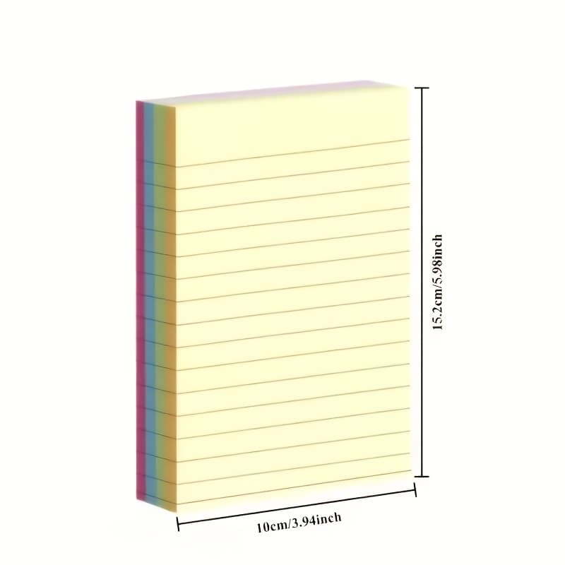 TEMU Large Self-adhesive Notepad - Grid Design, Suitable For Students And Office Use, In With 100 Sheets