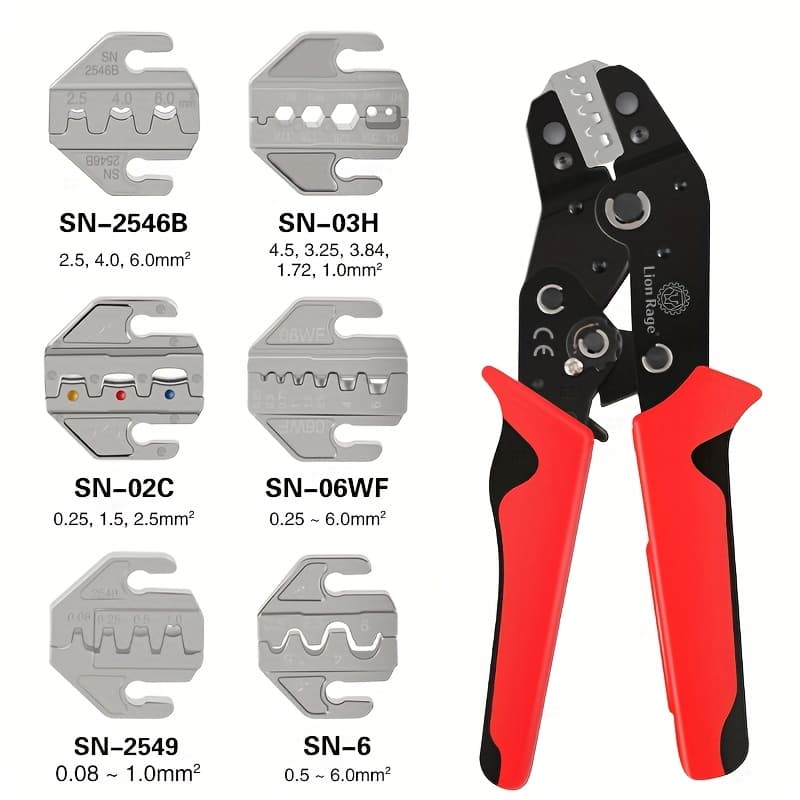TEMU Sn Wire Crimping Pliers Set: Quick, No-disassembly Jaw Replacement, Cold Crimping Terminal Pliers, Spring Insert Crimping Pliers, Electrician's Pliers Set