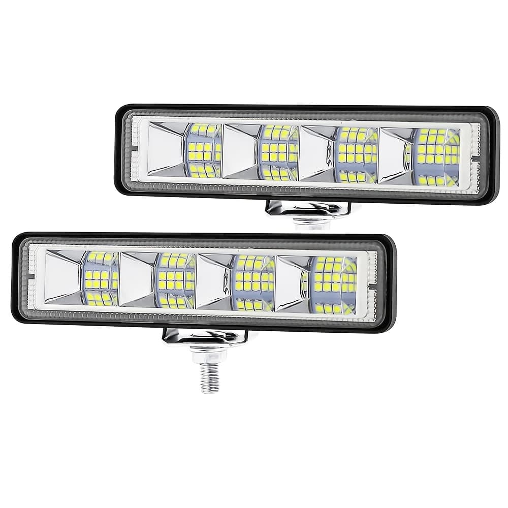 TEMU 2pcs 6 Inch Led Work Light Bar, Led Light Bar 6" Light Bar For Off-road For Utvs Dc12v 24v Hardwired, Without Battery