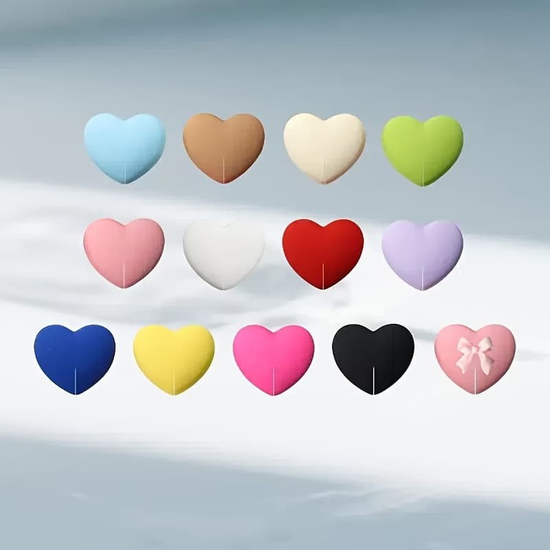 TEMU 13pcs Heart Shaped Wine Glass Markers, Stem Glass Identifiers For Bachelorette Decorations, Drink Markers, Stylish Identifiers, High Quality Material, Wine Markers, Graduation Parties