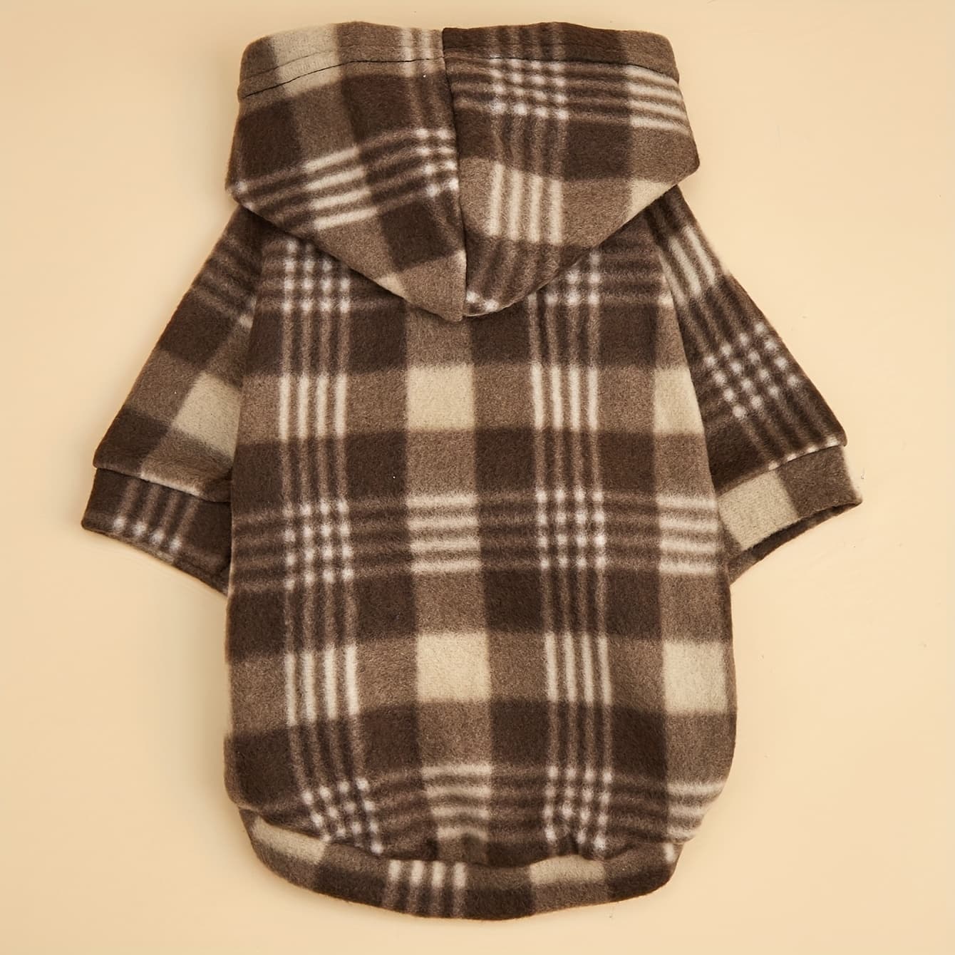 TEMU Pet Sweatshirt Clothing 1pc, Cat And Dog Colorful Plaid Velvet Warm Comfortable Jacket, Home Outdoor Animal Apparel, Fall Winter Season Suitable Kitten Puppy Hoodie, Cute Cartoon Pet Supplies