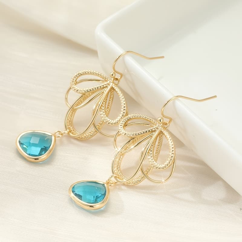 TEMU Elegant Drop Earrings For Women With A Bohemian Style, Featuring Minimalist Designs Inspired . Versatile Pieces Are Suitable For Daily Wear And Parties