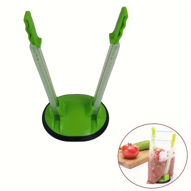 TEMU 1pc Of Adjustable Bag Holder - A Vertical Organizer For Trash And Food Storage Bags, Designed For Countertop Or Cabinet Mounting, A Kitchen Accessory That Space And Is Safe For Non-food Contact