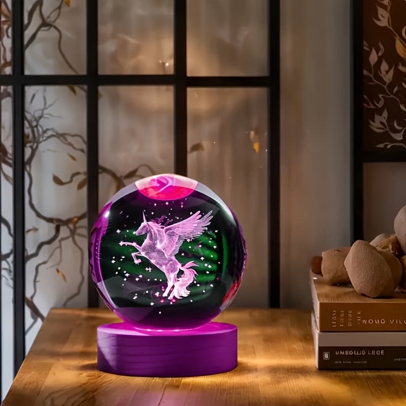 TEMU Ball With A Color Changing Base. The Of For Lotus With The And Of Crystal A And Atmosphere, Symbolizing Purity, , And With .
