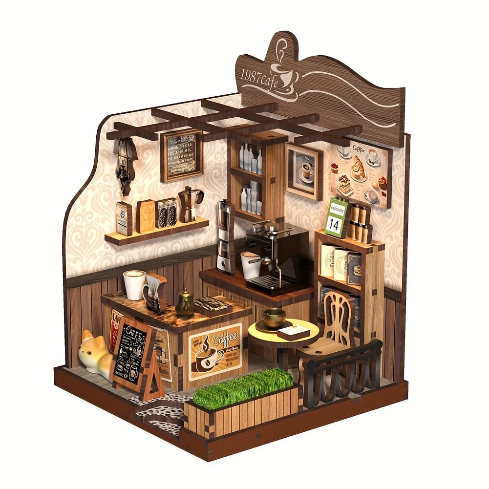 TEMU Dollhouse, Puzzle Assembly, Bookshelf And Tabletop Decoration, Holiday Gifts Such As Thanksgiving, Valentine's Day, And Birthdays (excluding Tool Glue And Batteries)