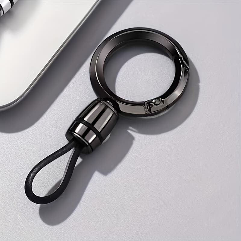 TEMU A Car Keychain Suitable For Men And Women, Featuring A Waist-mounted Key Chain, Alloy Spring Clip, And An Anti-loss Pendant Accessory