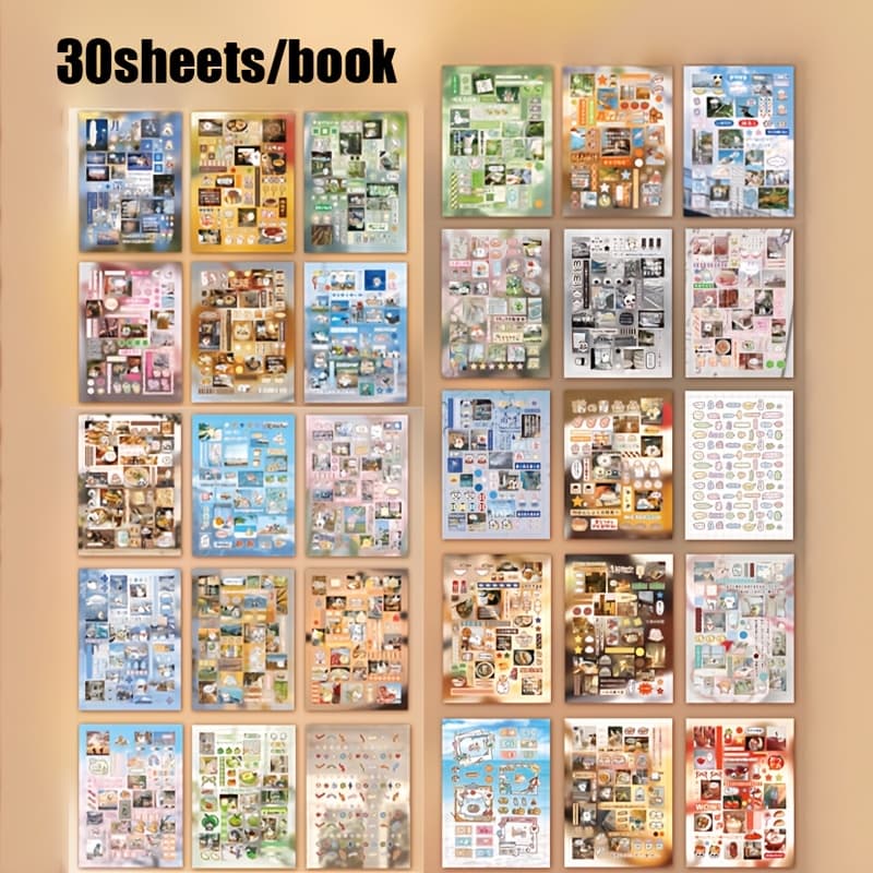 TEMU 1 Book () Blank Sticker Book With Adhesive Pages - , Journal Decoration, Planners & Albums - Diy Stickers Suitable For Journals, Planners, Albums, Scrapbooking -