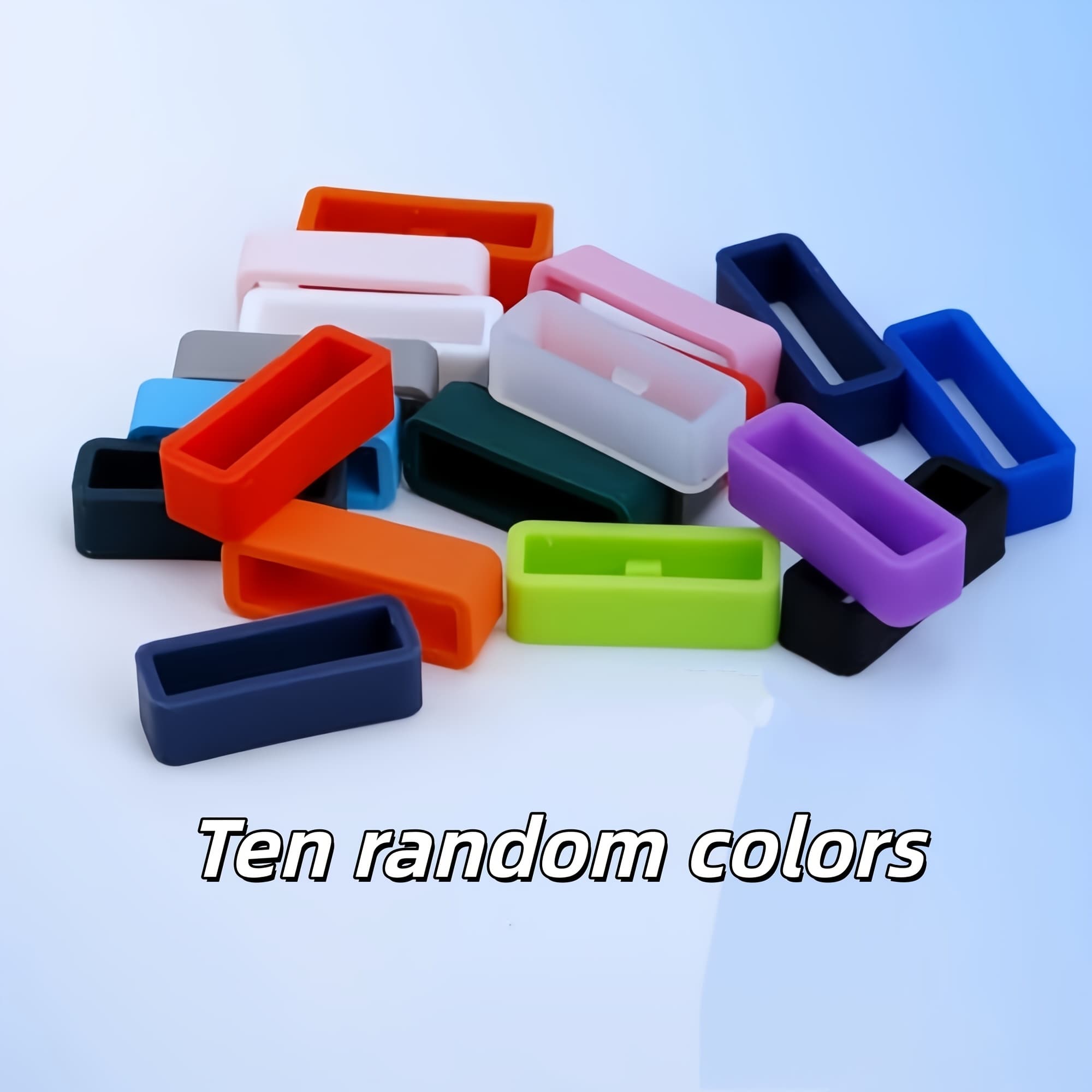TEMU 5/10/15pcs，watch Band Fastener Loop Rings For + & 2.0 & More, Silicone Holder Protectors Accessories Clips（random Colors）