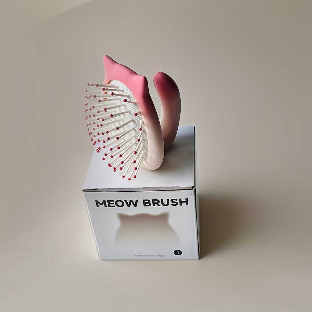 TEMU Cute Hair Comb, 2026 Upgraded 3d Comb, Cushion Detangling Comb With Massage & , Anti-breakage, Design For Thick Hair, Perfect Gift & Bedroom Decor