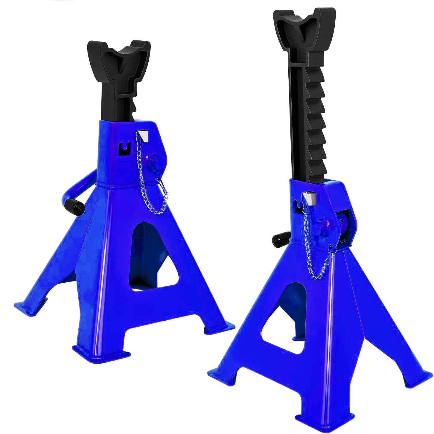 TEMU 3 Ton (6, 000 Lbs) Automotive Jack Stands, Double Locking Pins, Heavy Duty Car Lifting Stand For Garages, Repair Shops, Adjustable Height 11.4"-16.8", 1 Pair Blue