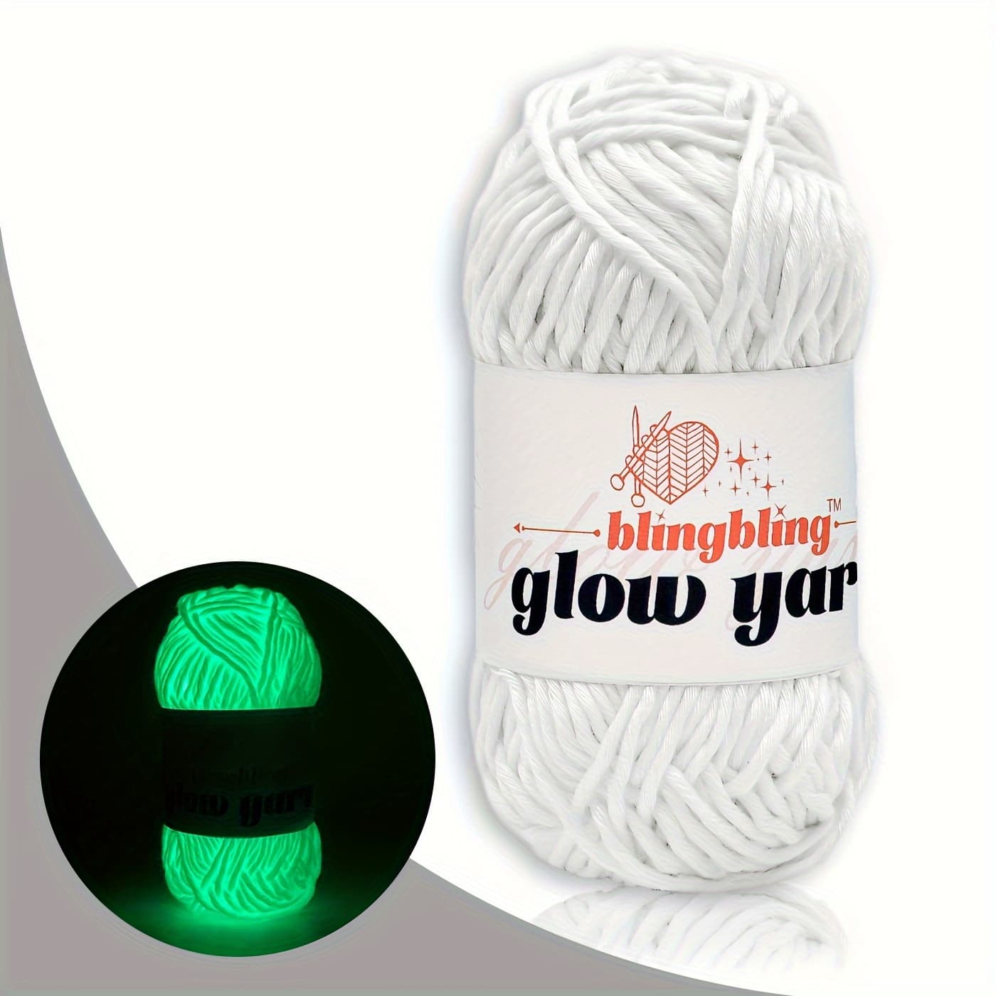 TEMU Glow In The Dark Yarn, Individual Pack /1.76oz - 55 Yards, Yarn For Diy Art, Knitting, Crochet And Crafts