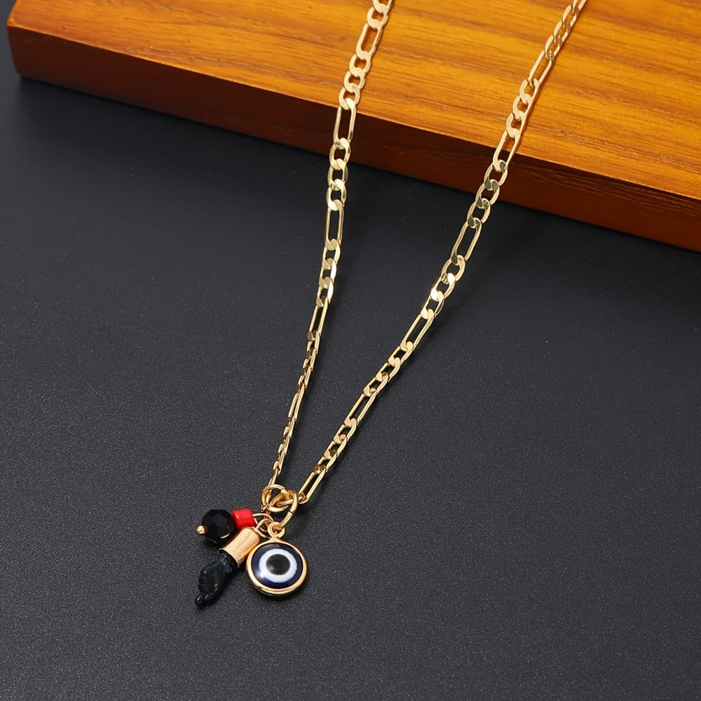 TEMU Hot-selling Pendants In Europe And America With Black , Turkish Eyes, Evil Eye Necklace, Gifts For Couples, Wedding Gifts