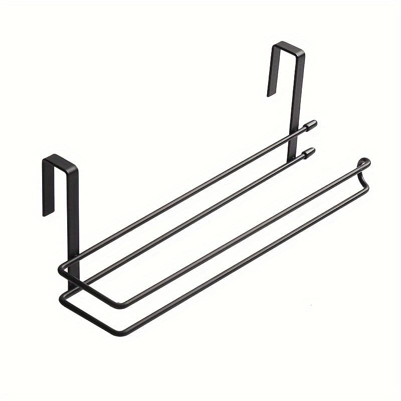 TEMU 1pc Kitchen Roll Hanger, Stainless Steel Paper Towel Holders, Kitchen Towel Rack, Kitchen Roller Holder, Toilet Paper Rack, Metal Roll Paper Rack, Hanging No Holes