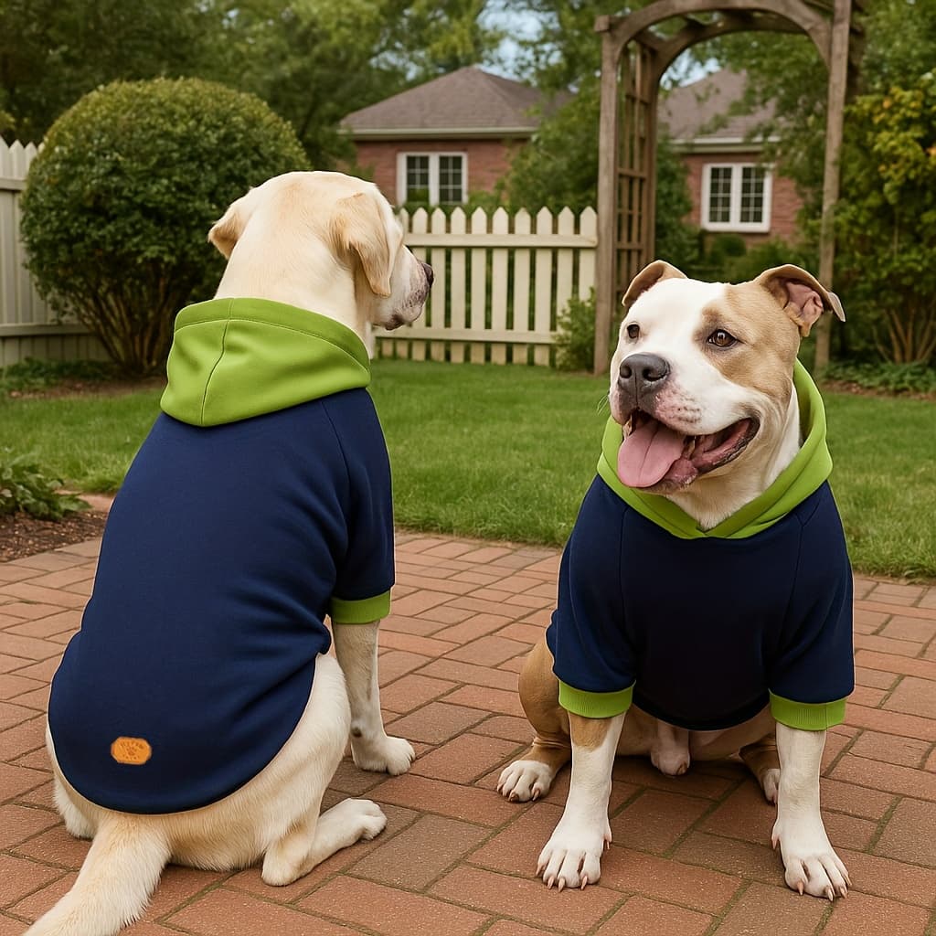 TEMU 1pc Basic Pet Hoodie Coat Soft And Cozy Knitwear For Middle Large Dogs, Thickened Warm Puppy Winter Apparel For Labrador Rottweiler Beagle