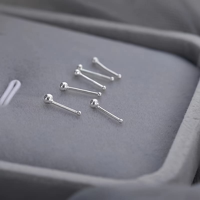 TEMU 4pcs/ 6pcs Minimalist Mini 925 Silver Stud Earrings - Hypoallergenic Copper, & Party Wear, Valentine's Gift, Everyday Earrings|minimalist Earrings|hypoallergenic Earring