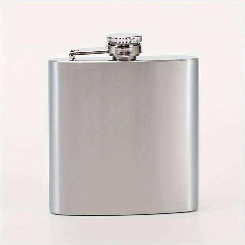 TEMU 1pc Of 7oz Outdoor Camping Stainless Steel , Portable For Carrying Liquor Or Whiskey, 7-ounce Sanded Camping Hip