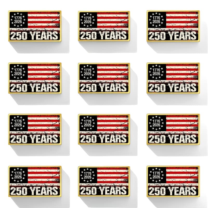 TEMU 12 Brooches To The 250th Anniversary Of The United States