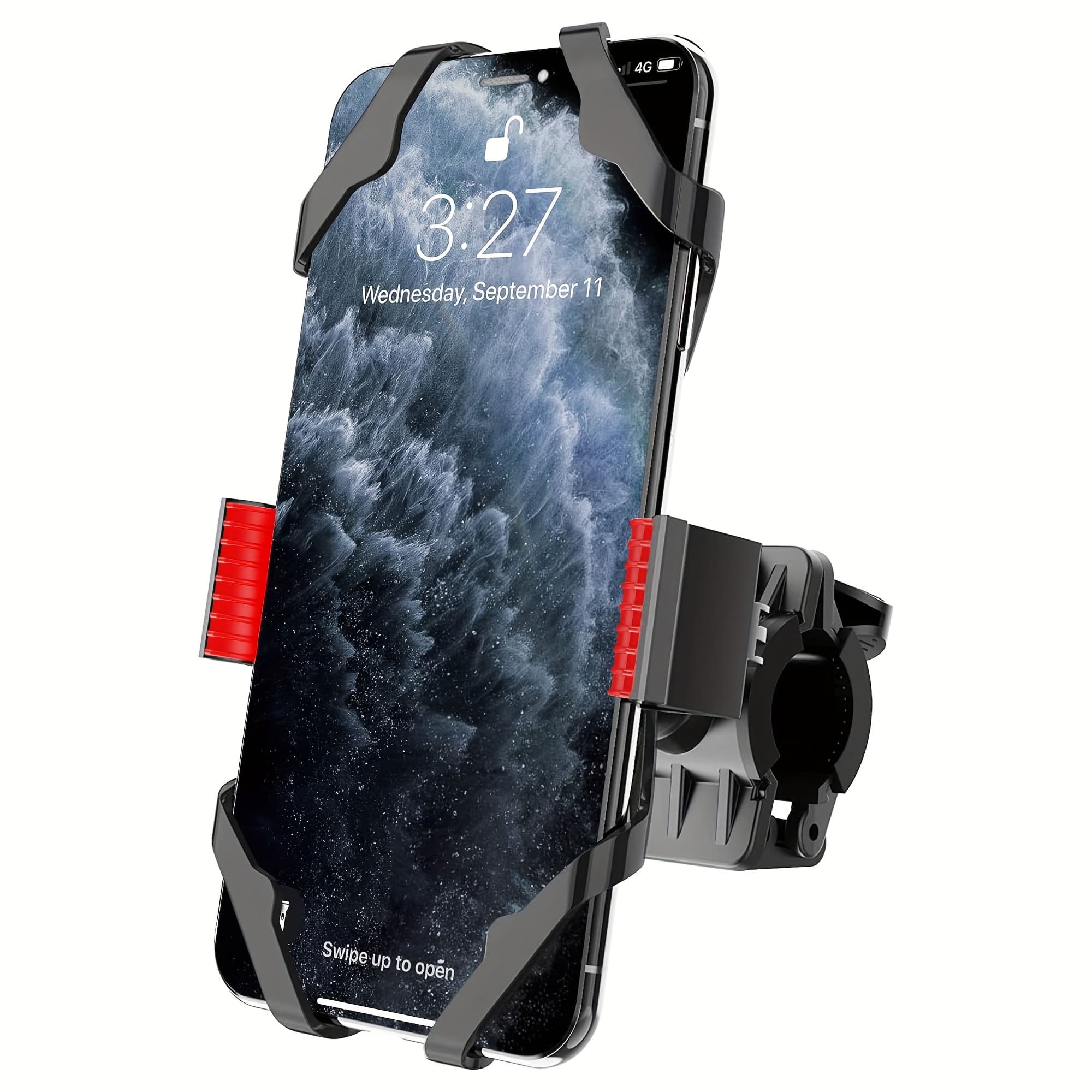 TEMU Universal Bike Phone Mount - 360 Degree Rotatable And Adjustable Motorcycle Handlebar Phone Holder Fits All Smartphones - Essential Bike Accessory