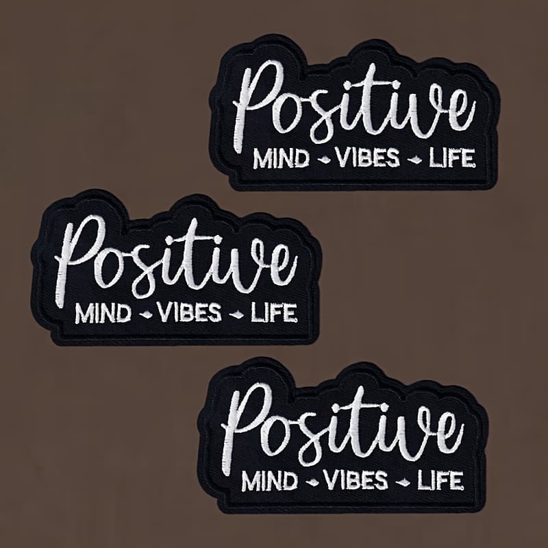 TEMU 3pcs Vibes Life Embroidered Patches, Vintage Motivational Outdoor Hiking Motorcycle American Trendy Cool Sew-on Or Iron-on Badges, , Suitable For Decorating Or Repairing Clothes, Shoes, Hats