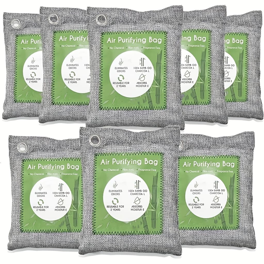TEMU Activated Charcoal Car Air Freshener, Moisture Absorber, Bags Odor Absorber, Shoe Deodorizer, Odor Eliminate Bamboo Charcoal Air Purifying Bag