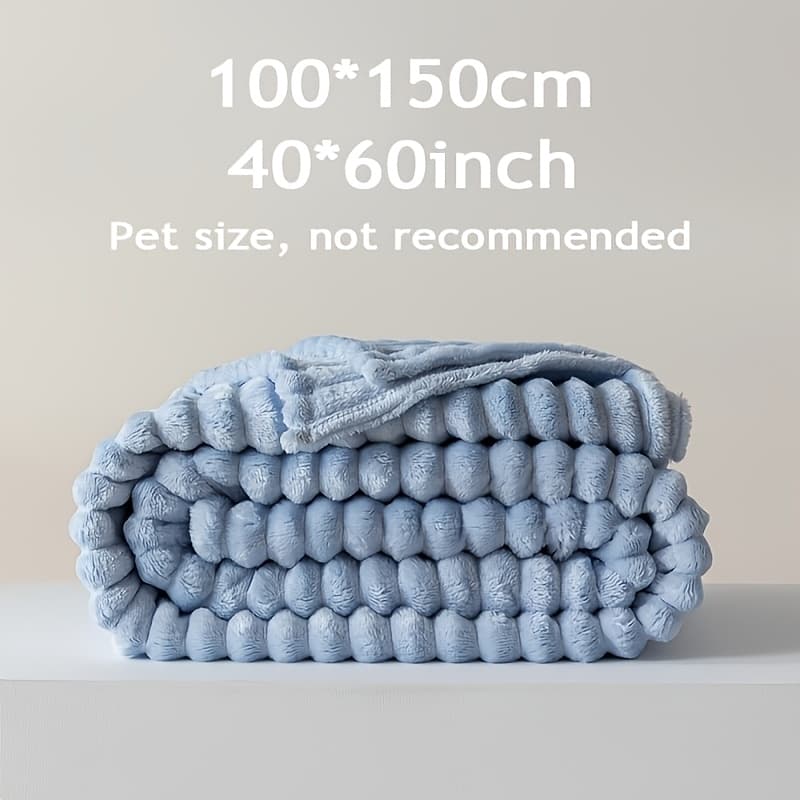 TEMU Soft Faux Rabbit Fur Blanket, Skin-friendly, . Stylish Striped Design Fits Sofas, Travel, Camping, Or Office Use. Machine Washable For , Ideal For Indoor And Outdoor Use. A Gift For Any Occasion