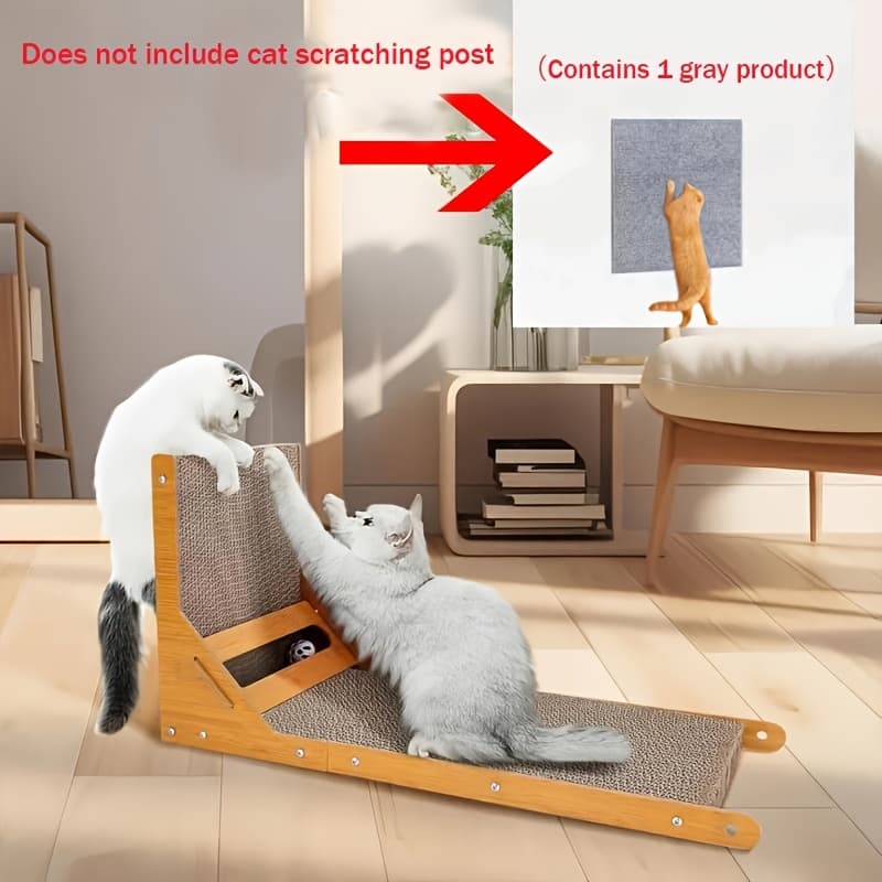 TEMU Gray Wall-mounted Cat Scratching Post, Sturdy Sisal Fabric Sofa Protector, Safe Climbing And Scratching, For Cats, Great Holiday Gift For Cat Lovers (pad , )