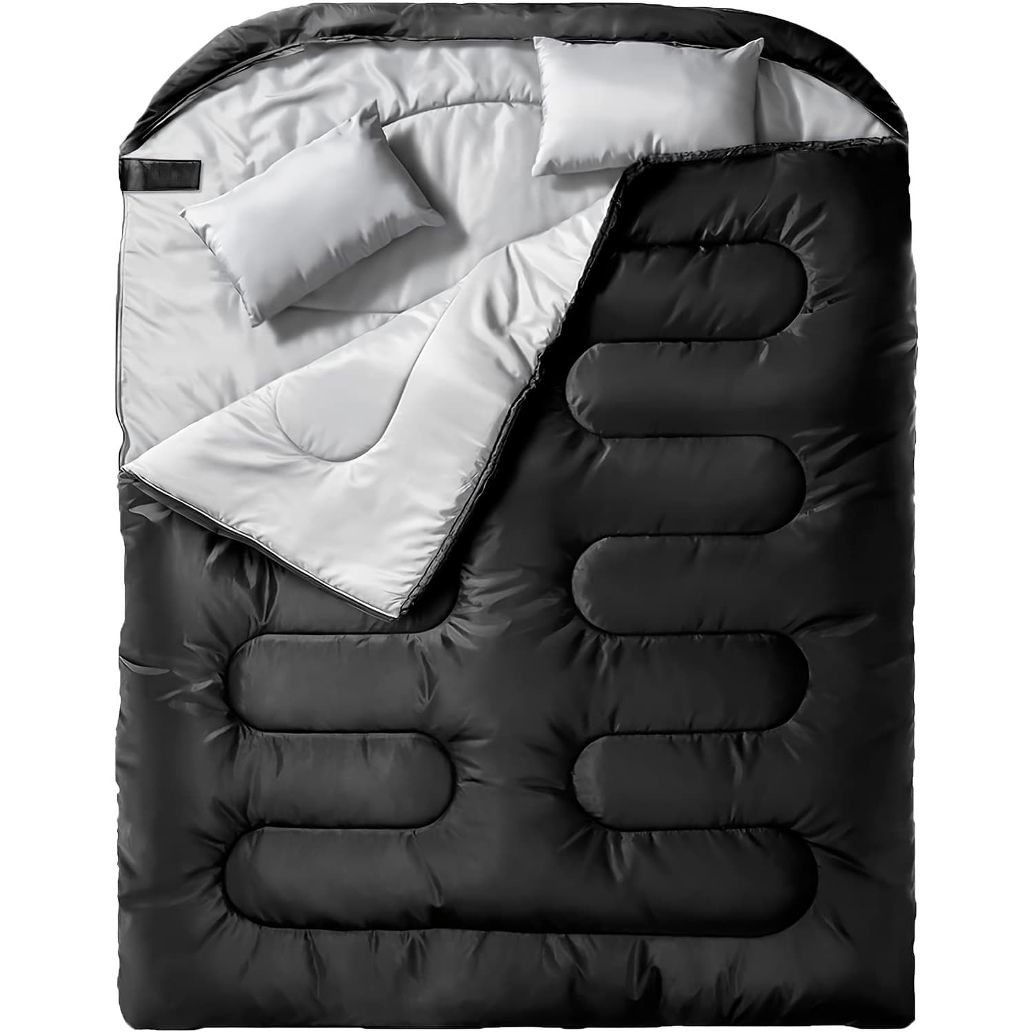 TEMU Double Sleeping Bag For Adults Mens With Pillow, Xl Size 2 Person Sleeping Bag For All Season Camping Hiking Backpacking 2 Person Sleeping Bags For Cold Weather & Warm
