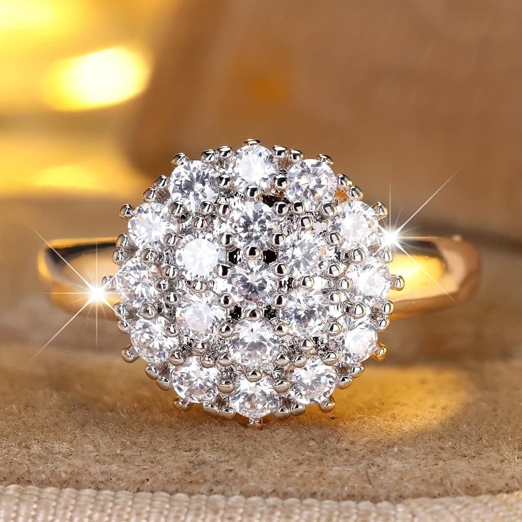 TEMU An Elegant Spherical Ultra-sparkly For Daily Wear, Parties, Banquets, And Wedding Dresses