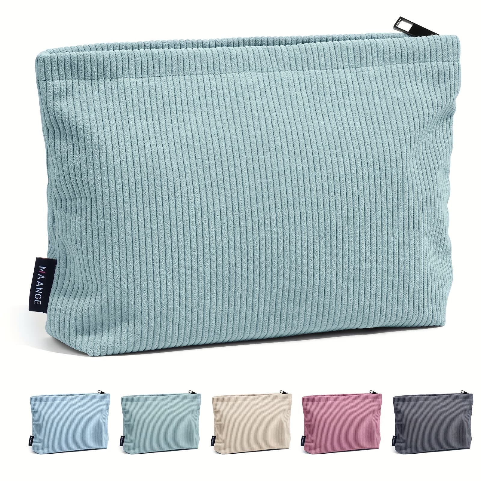 TEMU Maange Fashion Simple Women's Handbag Cosmetic Bag Large Capacity Storage Bag Makeup Bag Zipper Opening Care Toiletries Storage Portable Travel Bag Ideal Women's Gift Reusable Gift