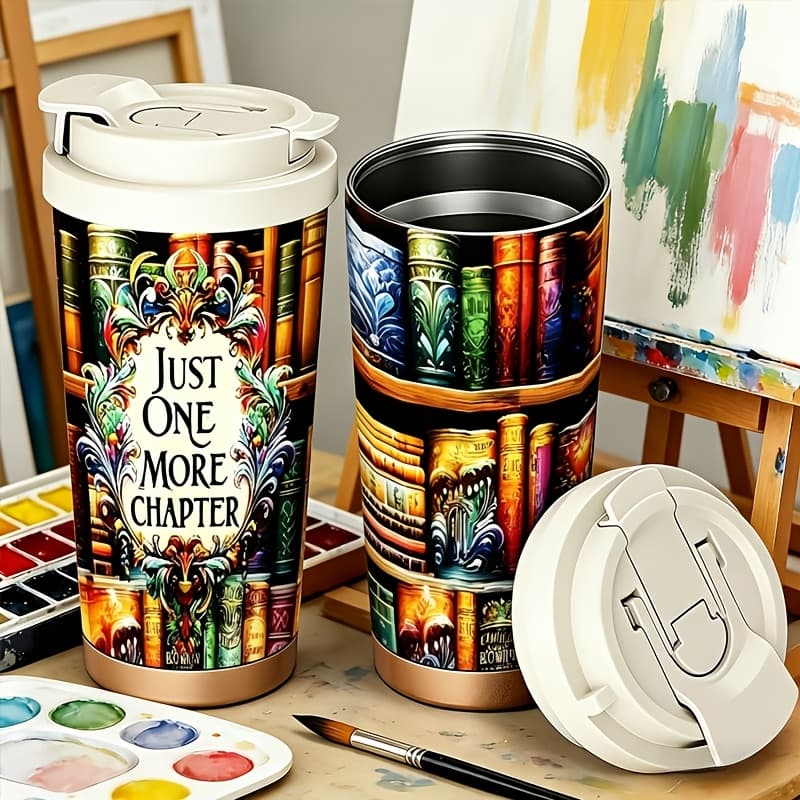 TEMU 18oz Insulated Thermal Cup, Travel Mug, Portable, Dual Drink (hot/cold), Perfect For Valentine's Day Gift, Birthday Gift Sports Essential | Pastel Drinkware