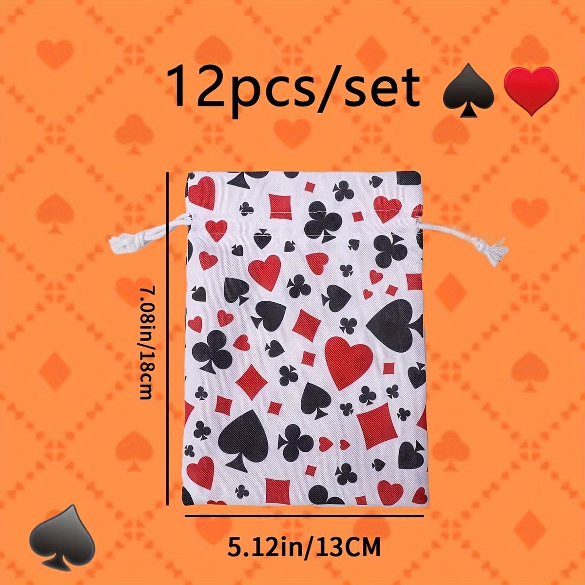 TEMU 12pcs Party Favor Bags - , Perfect For Gaming Venue Themed Birthdays & Card Game Events