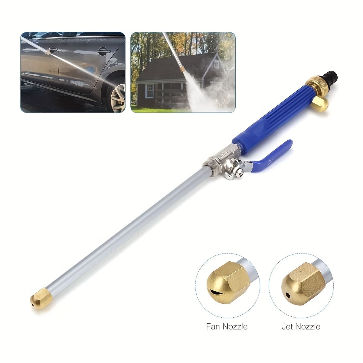 TEMU High Pressure Power Washer Water Spray Gun Nozzle Wand Attachment Garden Hose Set