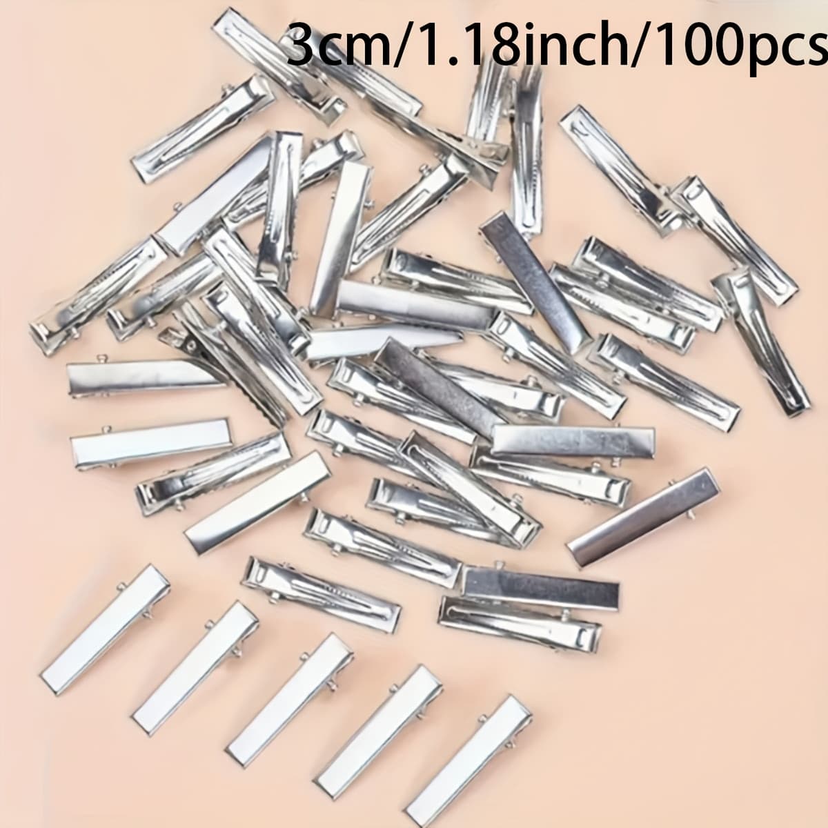 TEMU 100pcs Girls' Fashionable Duckbill Clip Diy Hair Clip Accessories For Girls' Styling, Bangs, Broken Hair Edge Clip Headpiece
