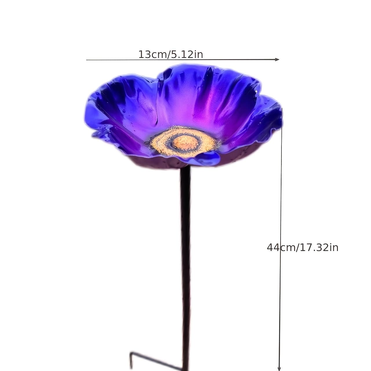 TEMU 【3d】 [3d] Flower Decoration, Made Of Rust-proof Metal Material, Hand-made Gradient Color Painting , Three-dimensional And Full Petal Texture, Red, Orange, Blue, And Purple 4 Colors Are Bright And