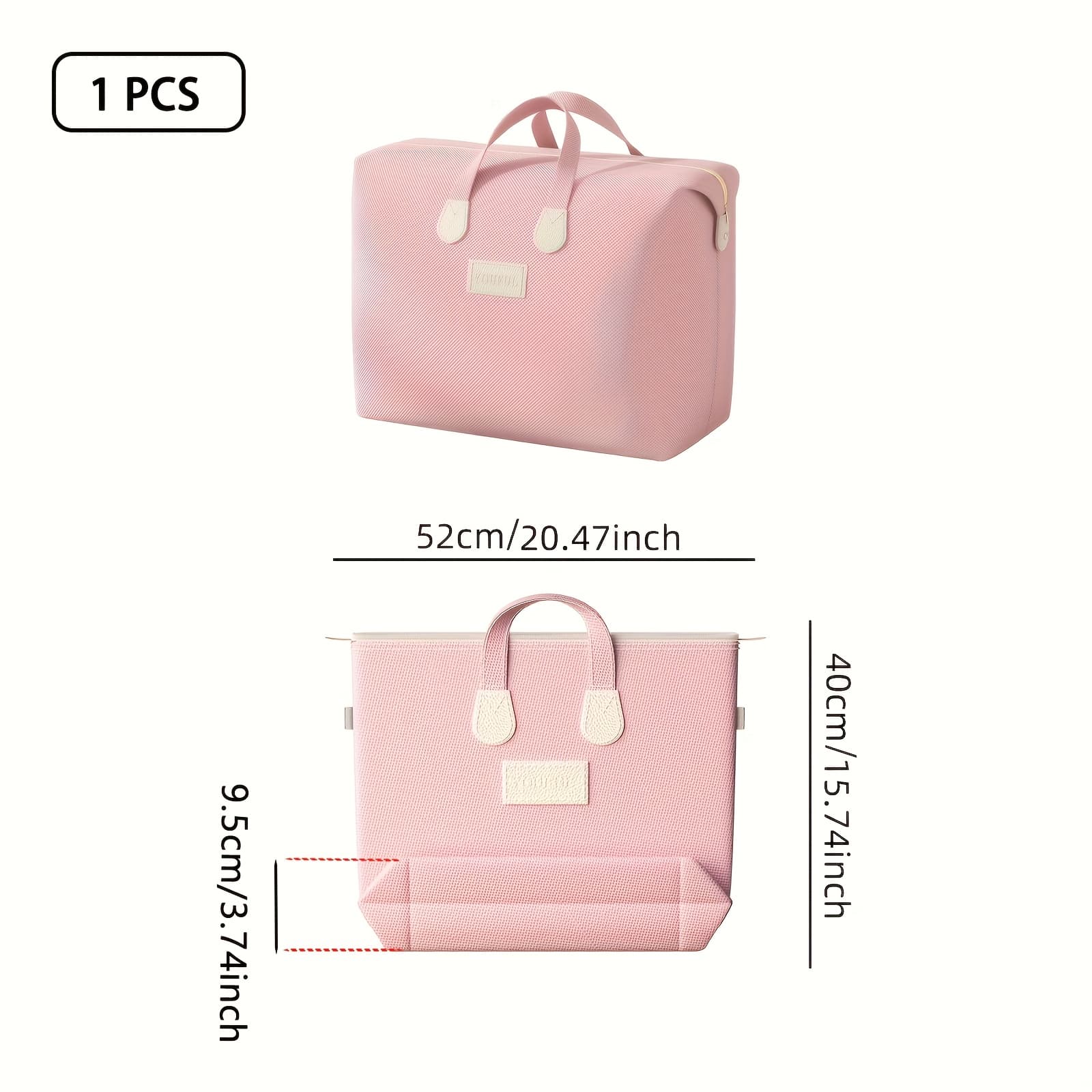 TEMU Inside-outside Storage Bag, 1pc Organizer Pouch, Foldable Large Capacity Travel Bag, Suitable For Quilts, Clothes, Blankets, Items, Moisture-proof