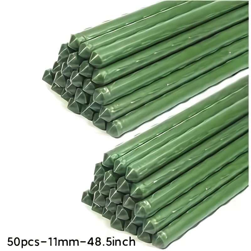 TEMU Sturdy Metal Garden Stakes, Heavy Duty Plant & Tomato Support Stakes, Rust-proof Steel Supports For Potted Plants, Flowers And Vegetables