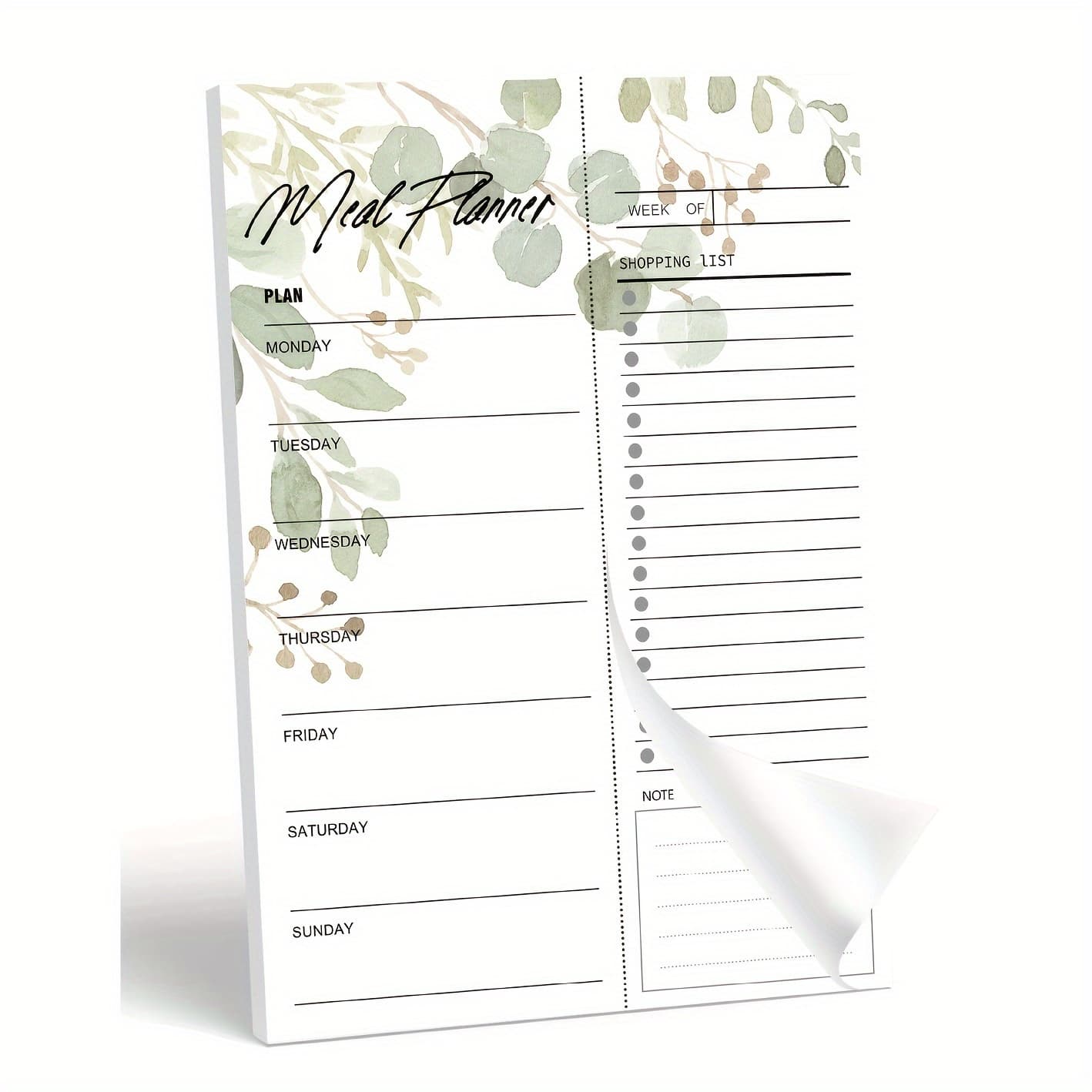 TEMU Weekly Meal Planner And Grocery List Magnetic Notepad. 6''x9" Meal With Tear Off Shopping List. Plan Weekly Menu Food For Weight Loss Or Dinner List For Family