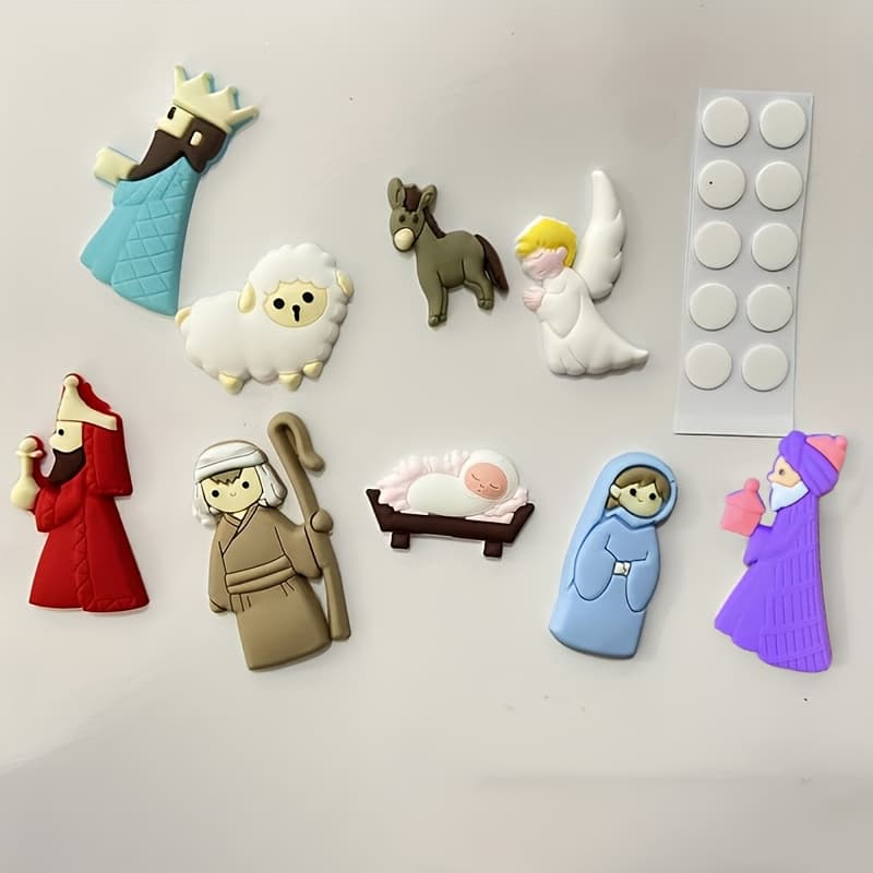 TEMU 9pcs Creative Christmas Decoration Set, Tabletop Decor, Perfect For Christmas Decorations, Handmade Accessories, Diy Crafts
