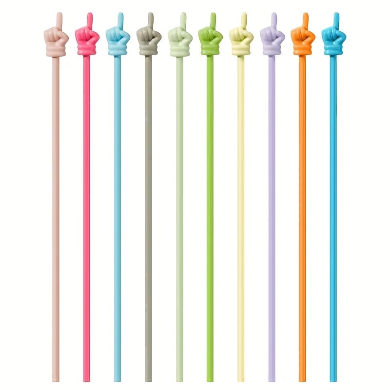 TEMU 10pcs Macaron Color Teaching Stick Set, 10pcs Mixed Colors, Parent Teacher Assistance Teaching Finger Sticks, Sticks