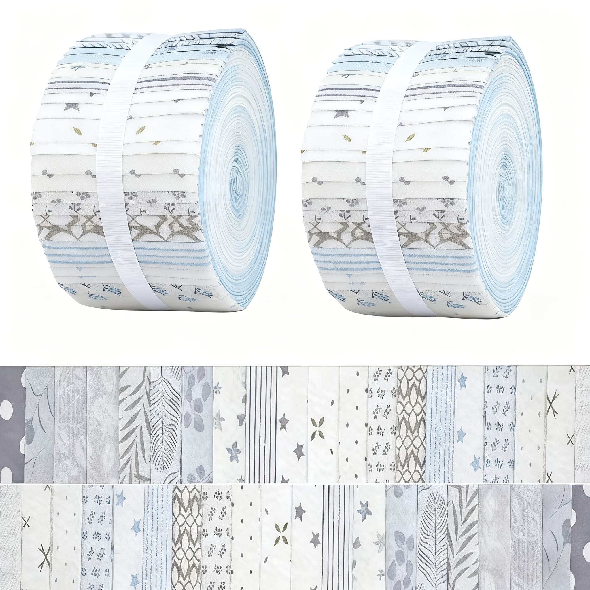 TEMU 40pcs 6.5*50cm (2.55*19.7 Inches) Seaside Series, Articulated Fabric Set, Diy Crafts Materials, Sets With Different Patterns, Hobbyist Pre-cut Diy Handmade Dolls Clothing And Sewing Supplies.