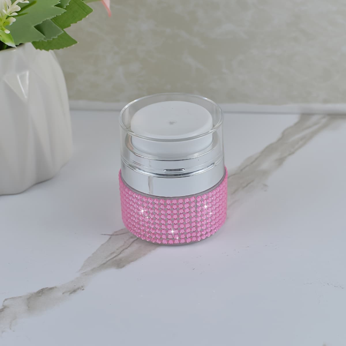 TEMU 1pc 15ml Vacuum Bottle Cream Dispenser Bottle Cosmetic Lotion Empty Bottle Travel