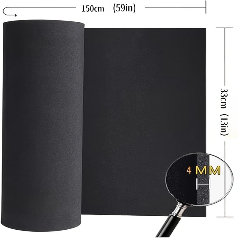 TEMU Premium Cosplay Eva Foam Board, Thickness 1 Mm To 3 Mm, Black And White Foam Rolls, 59 "x 13", Suitable For Cosplay Clothing, Crafts, Projects