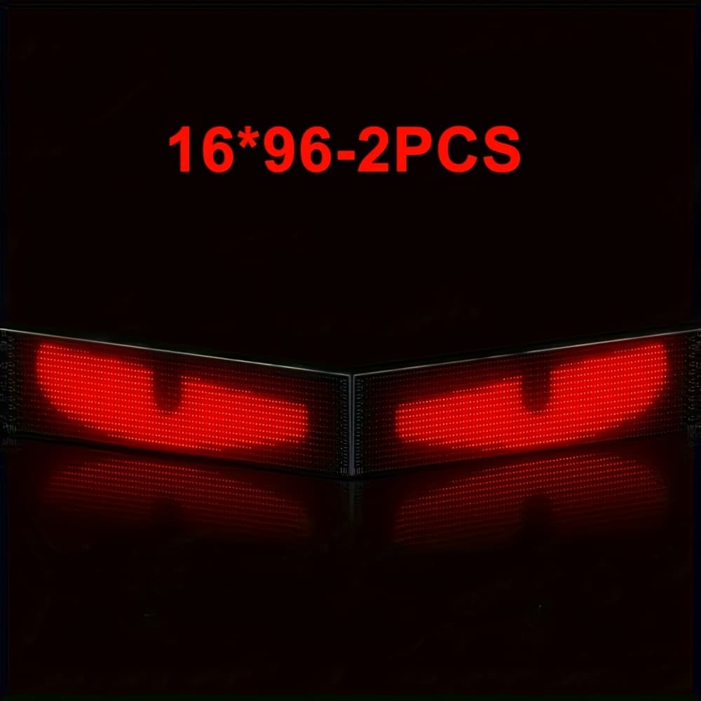 TEMU 2pcs Eye Signs Smart Light, Large Led Sign Pixel Panel Scrolling Advertising, Programmable Led Animation , Perfect For Party Decorations, Concert Atmosphere, And Cool Store Signs,easter Gifts.