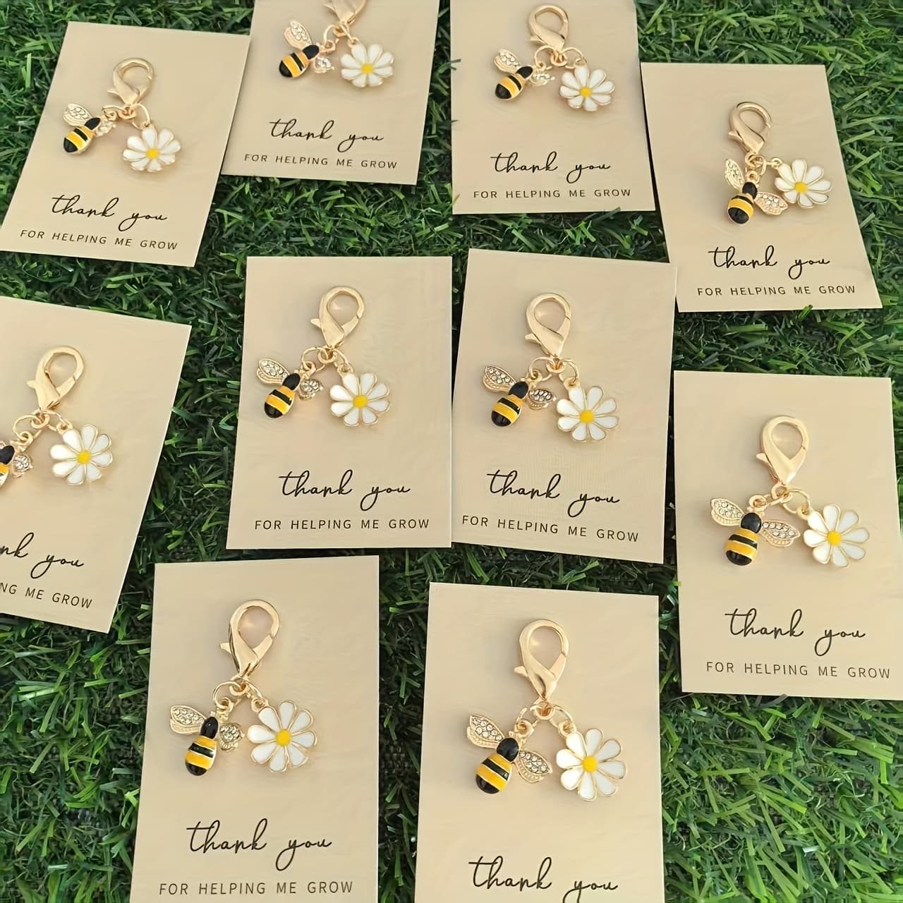 TEMU 10 Keychain Thank You Cards Gift, Inspirational Friendship Gift, Valentine's Day Gift, Christmas Item, Affordable Product, Unique Piece, Keychain