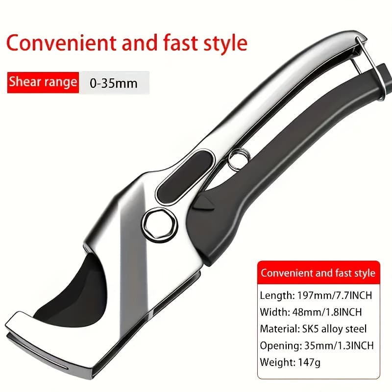 TEMU Heavy-duty Pipe Cutter For Steel, Designed To And Effortlessly Cut Through Pp, Pvc, Abs, Pe, Vinyl, And Tubing And Pipes!